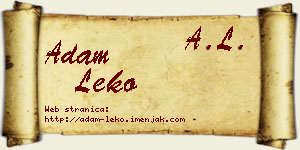 Adam Leko vizit kartica